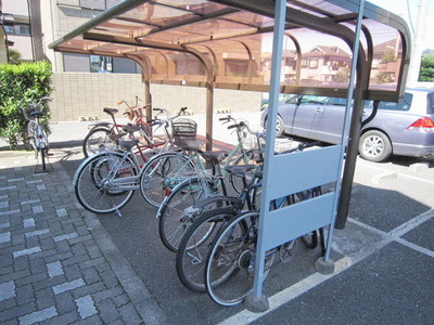 Entrance. Bicycle-parking space