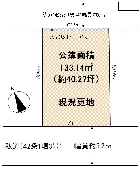 Compartment figure. Land price 39 million yen, Land area 133.14 sq m