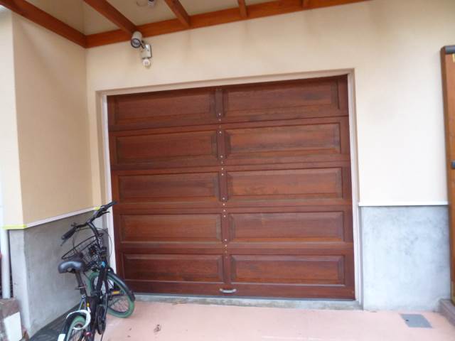 Parking lot. With garage