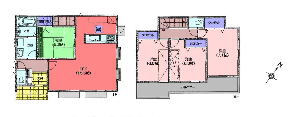 Floor plan. 49,800,000 yen, 4LDK, Land area 117.98 sq m , Building area 94.32 sq m