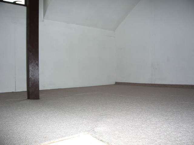 Living and room. Attic room with a height