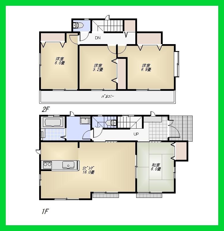 Floor plan. 43,300,000 yen, 4LDK, Land area 145.5 sq m , Building area 96.68 sq m