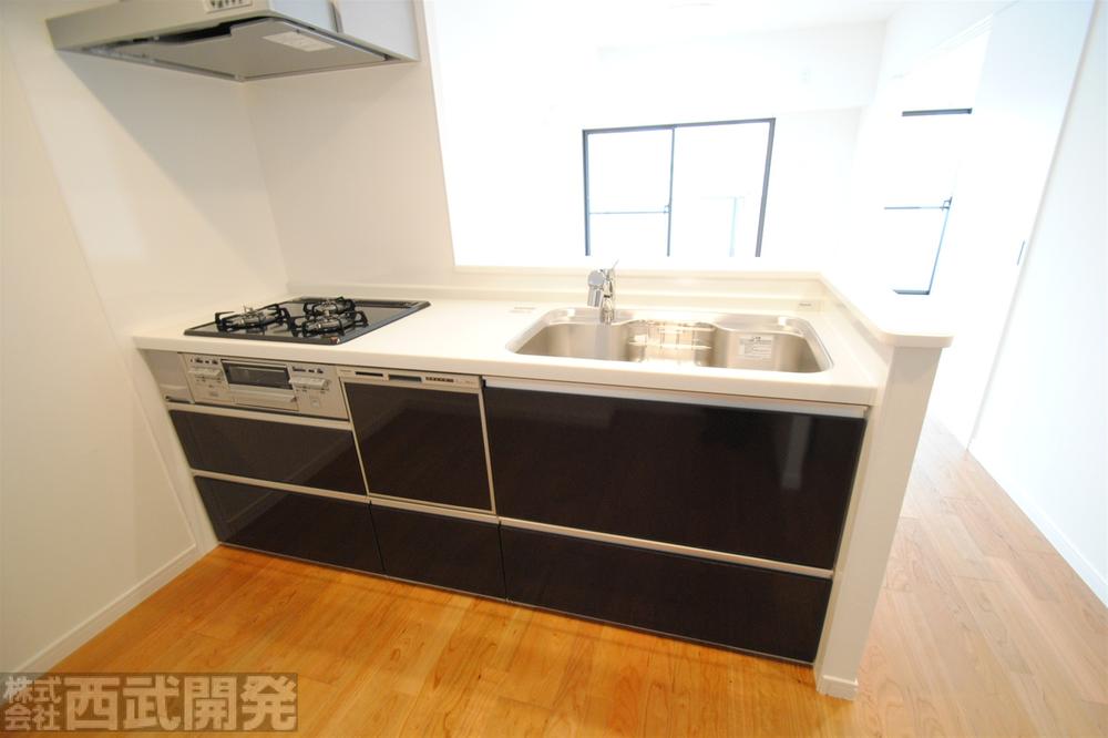 Kitchen. Artificial marble counter kitchen