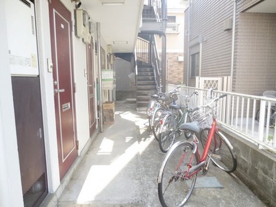 Parking lot. Bicycle parking space