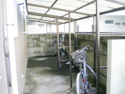 Parking lot. Covered parked space