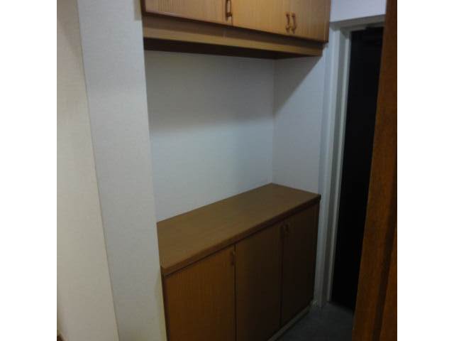 Entrance. Large front door storage