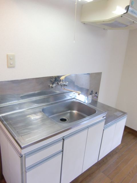 Kitchen. Two-burner gas stove installation Allowed Kitchen