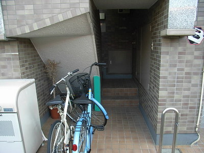 Parking lot. Bicycle parking space