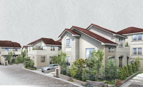 Cityscape Rendering. Refinement of the "National". "Tachikawa" in the bustle. "Kokubunji" of moisture. While enjoying all of its charm, The "static range" of the center line to wear the mansion of peace and tranquility, New single-family birth of Nomura Real Estate is give. (Cityscape Rendering ・ Including sale already dwelling unit ※ 5)