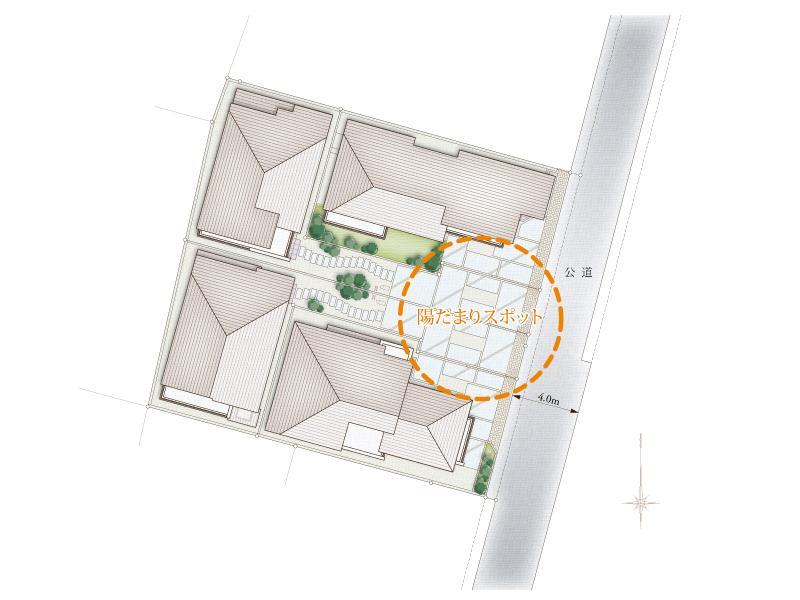 The entire compartment Figure. The entire city block diagram: "Sunny spot" in the town center will produce a spread of space. 