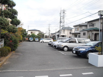 Parking lot. There are parking spaces
