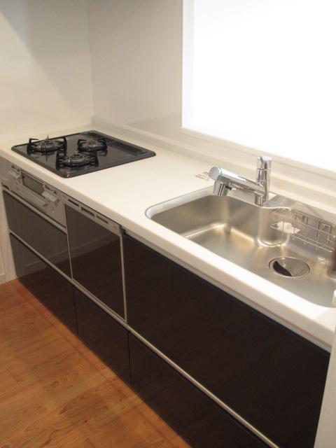 Kitchen. Room (August 2013) Shooting Water purifier internal organs to the built-in dishwasher, Glad equipment to mom's