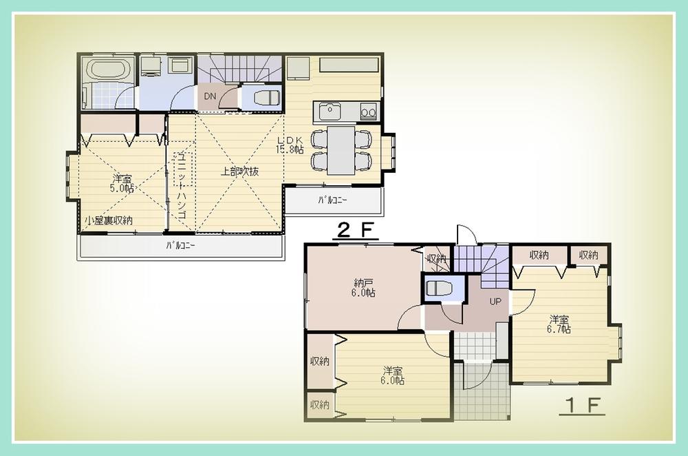 Floor plan. 44,800,000 yen, 4LDK, Land area 113.02 sq m , Building area 90.3 sq m