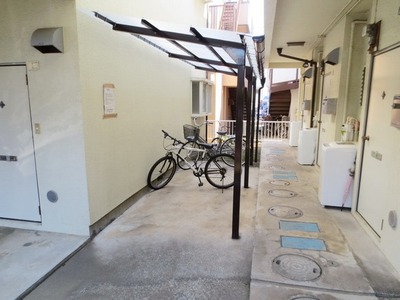 Parking lot. Bicycle-parking space