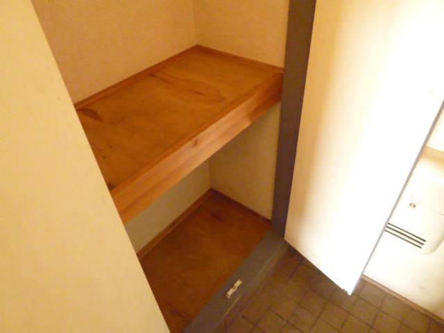 Entrance. It is hold up to the front door