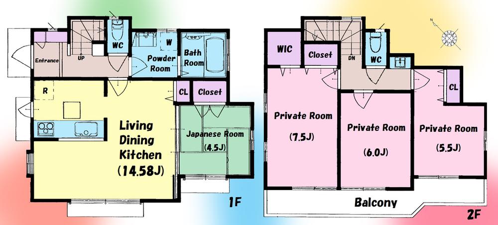 Floor plan. (3 Building), Price 46 million yen, 4LDK, Land area 111.03 sq m , Building area 88.69 sq m