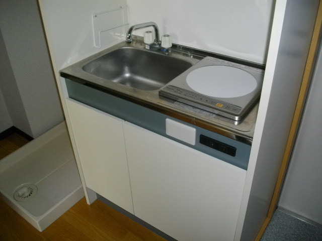 Kitchen. Safety and security of the IH cooking heater with (^ - ^) v