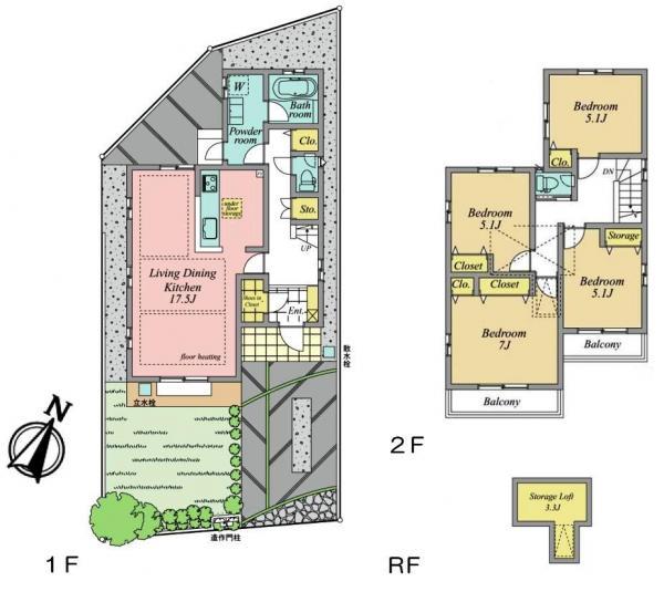 Floor plan. 56,800,000 yen, 4LDK, Land area 125.96 sq m , Building area 100.2 sq m