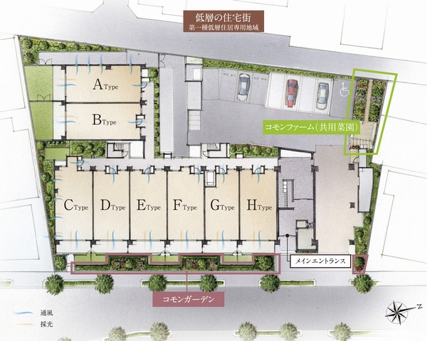 Site placement illustrations ※ Listings illustrations which was drawn on the basis of the drawings, In fact a slightly different