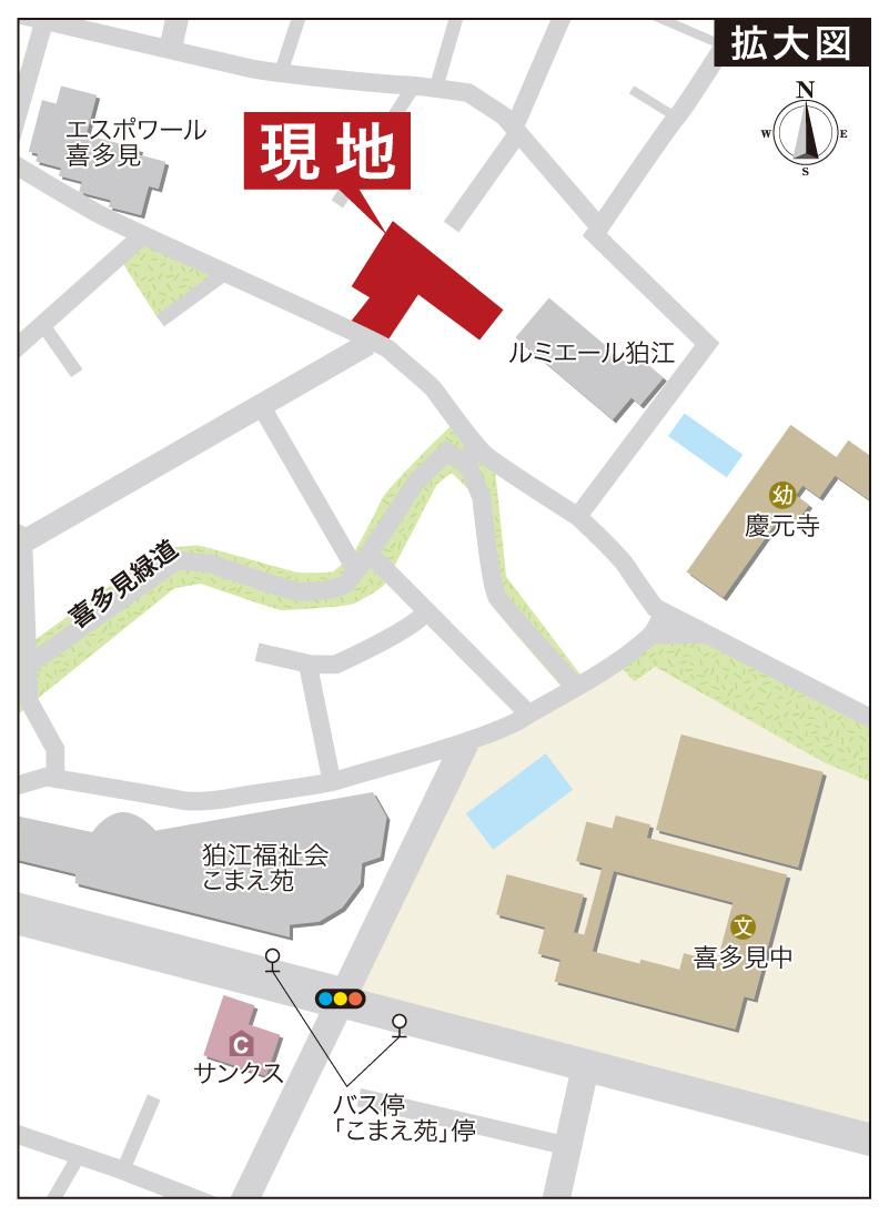 Local guide map. Enlarged view