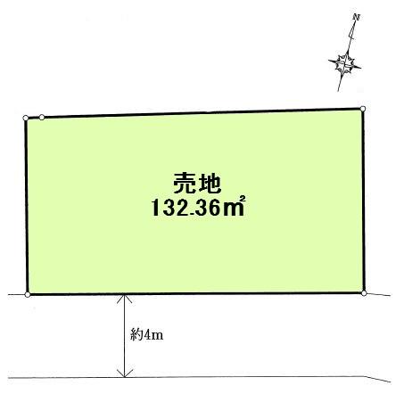 Compartment figure. Land price 44,500,000 yen, Land area 132.36 sq m compartment view