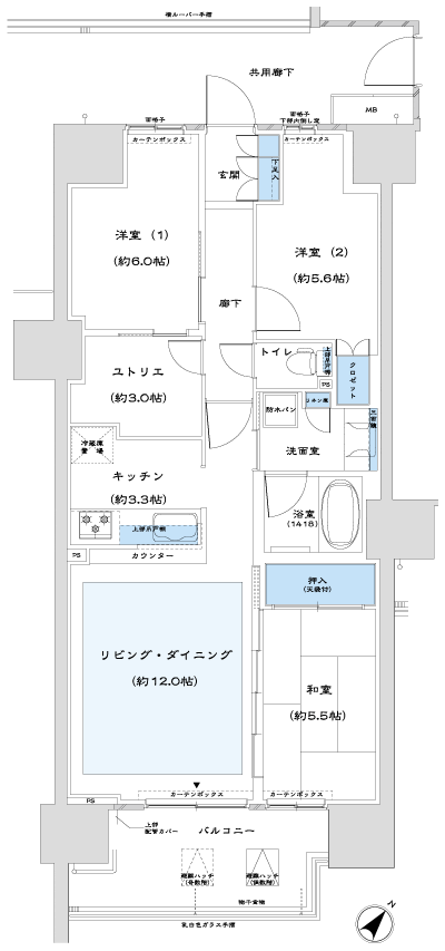 Floor: 3LDK + Yutorie, occupied area: 75 sq m, Price: TBD