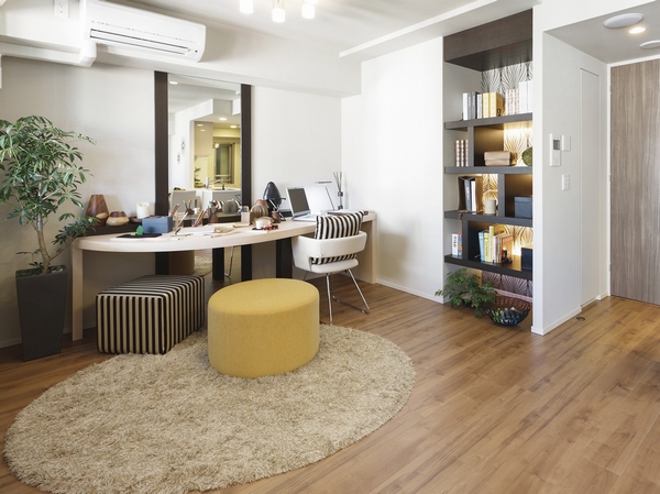 Study space using a corner of the LD