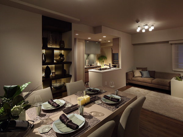 Living.  [living ・ dining] living ・ It employs a hot-water floor heating in the dining. Without contaminating the air because it does not cause the wind, To achieve a comfortable warmth of Zukansokunetsu.