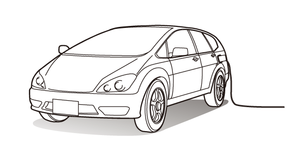 Common utility.  [Electric vehicle charging facilities] The parking lot "electric car ・ The 200V charging outlet for the plug-in hybrid vehicle, "we have established one.  ※ Paid (concept illustration)