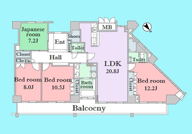 Floor plan. 4LDK, Price 86 million yen, Footprint 144.41 sq m