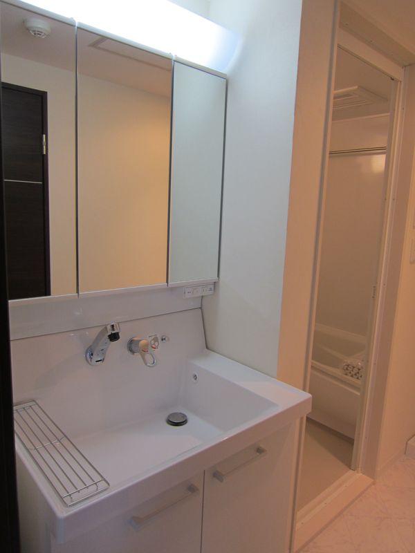 Wash basin, toilet. Bathroom vanity