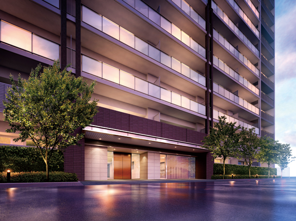 Features of the building. Entrance Rendering