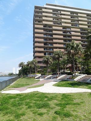 Local appearance photo. Overlooking the building north part from the on-site whale park.