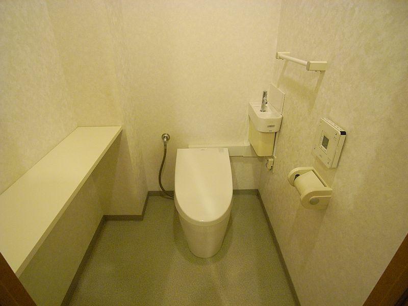 Toilet. Washlet toilet is a standard feature