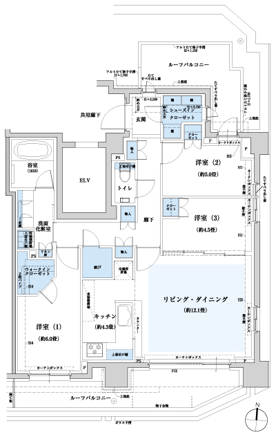 Floor: 3LDK + WIC + SIC + N, the occupied area: 80.61 sq m, Price: 56,900,000 yen, now on sale