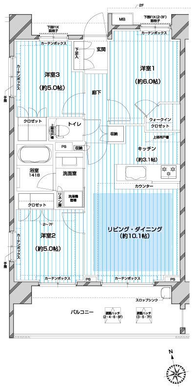 Floor: 3LDK, occupied area: 64.02 sq m, Price: undecided, now on sale
