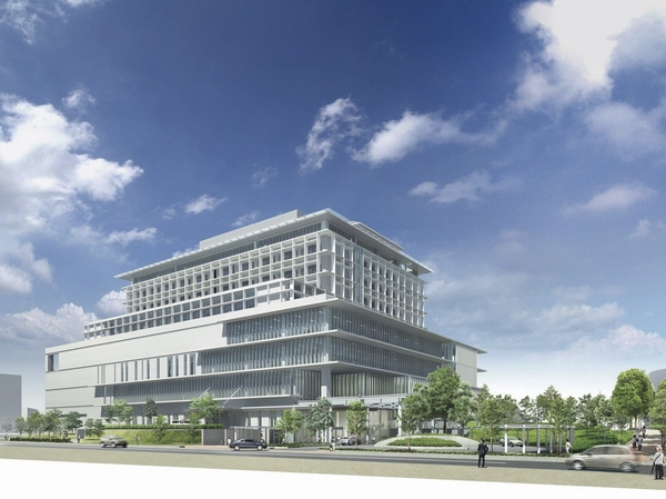 (Tentative name) Showa University, Koto-Toyosu hospital Rendering CG (about 980m. Rendering CG offer Showa University. Showa University Toyosu clinic: about 880m)