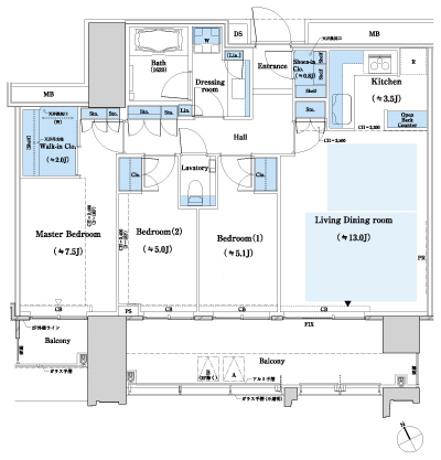 Floor: 3LD ・ K + WIC + SIC, the occupied area: 81.11 sq m, Price: TBD