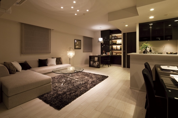 Calm LD (indoor photos A type menu plan (free of charge, application deadline) model room) subjected to some CG processing to those that were taken in August 2012, It is included those of some options such as paid, In fact a slightly different. Furniture and furnishings etc. are not included in the sale price)