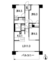 Floor: 3LDK + WIC, the occupied area: 63.18 sq m, Price: 37,400,000 yen, now on sale