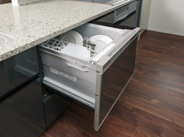 Kitchen.  [Dishwasher] Equipped with water is less economical dishwasher to use than hand washing. And it reduces the time and effort of housework.