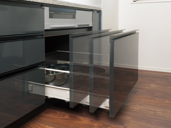 Kitchen.  [With soft close function storage] Even vigorously closed, It is software with a closing function quietly closed slowly.