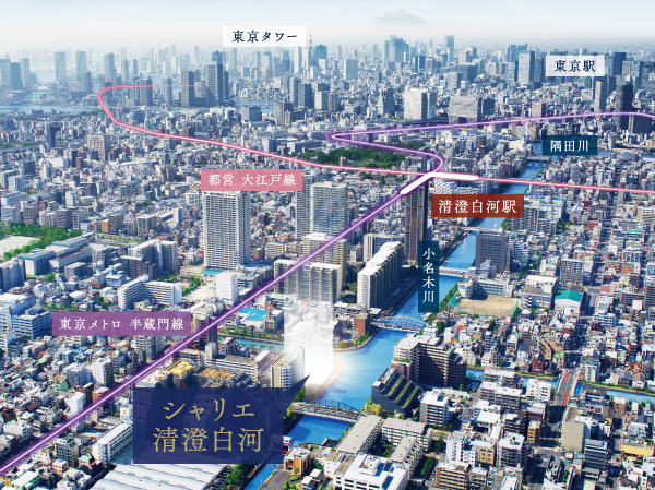 Surrounding environment. Helicopter shot ※ Aerial photographs of me are subjected to some CG process was taken in March 2013, In fact a slightly different.