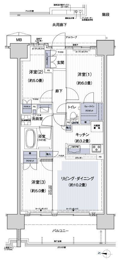 Floor: 3LDK + WIC, the occupied area: 65.34 sq m, Price: 45,013,400 yen, now on sale