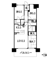 Floor: 3LDK + WIC, the occupied area: 65.34 sq m, price: 43 million yen (tentative)
