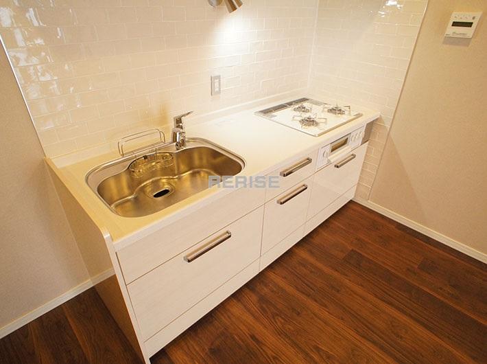 Kitchen. Unified kitchen in white