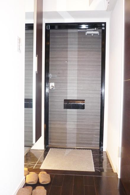 Entrance. Fashionable entrance door