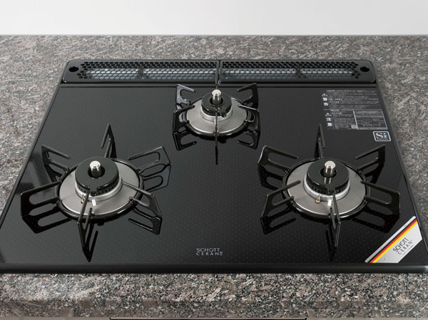 Kitchen.  [3-neck glass top stove] 3-neck type with a temperature control function, With all the mouth sensor with consideration to safety. Cleaning strongly to oil dirt is also easy to glass top specification.