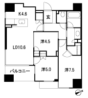 Floor: 3LDK + WIC + FCL, the occupied area: 71.35 sq m, Price: 40,223,400 yen, now on sale