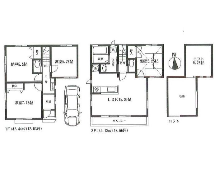 Floor plan. 36,800,000 yen, 4LDK, Land area 76.97 sq m , Building area 87.62 sq m